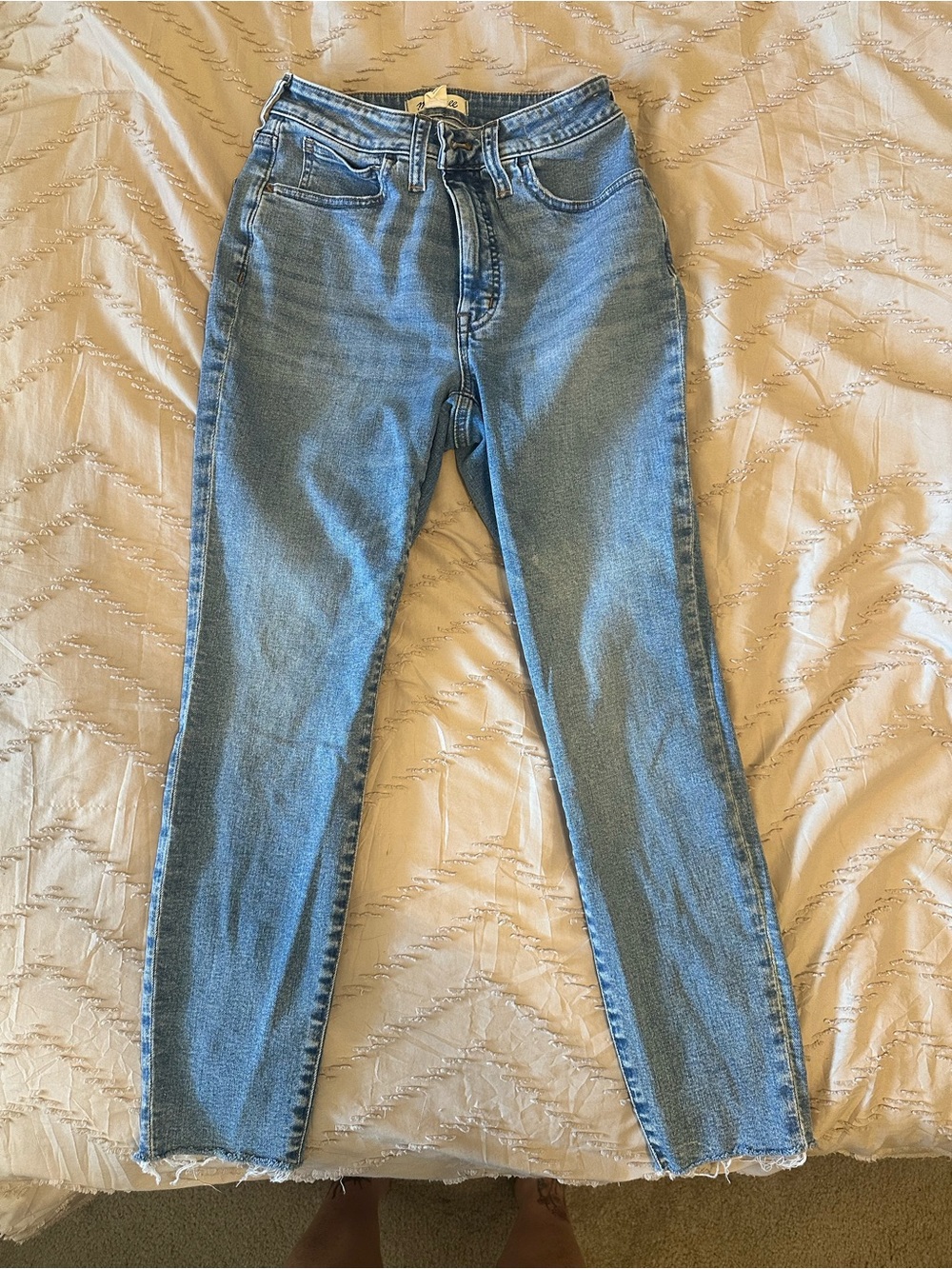 Madewell High-Rise Slim Jeans in Light Blue Denim